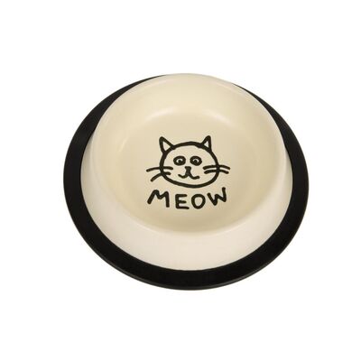 Miska metal na gumie dla kota MEOW 0,47 l kremowa CHICO