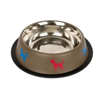 Miska metal na gumie PIESKI 1,89 l brązowa