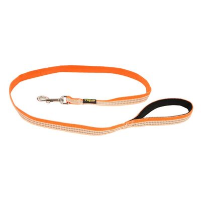 Smycz odblaskowa 15 mm/1,2m pomarańczowa TREND STRIPE