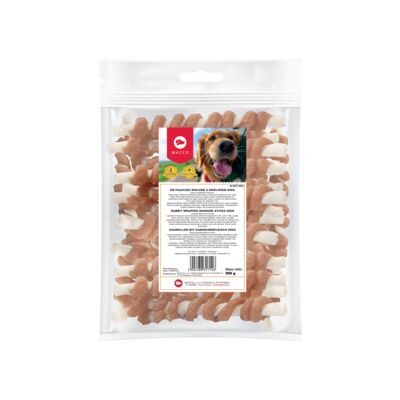 Karma uzupełniająca dla psów pałeczki wołowe z królikiem 500 g Maced