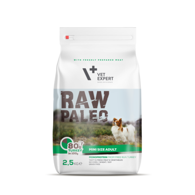 Karma mini size dorosły indyk 2,5 kg Raw Paleo Vet expert