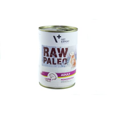 Karma jagnięcina dorosły pies puszka 400 g Raw Paleo Vet expert