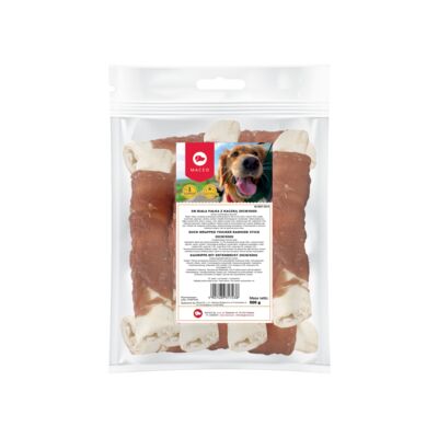 Karma uzupełniająca dla psów biała pałka z kaczką 20 cm 500 g Maced