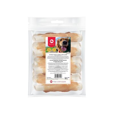 Karma uzupełniająca dla psów biała pałka z kurczakiem 12,5 cm 500 g Maced