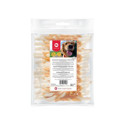Karma uzupełniająca dla psów pałeczki wołowe białe z kurczak 500 g Maced