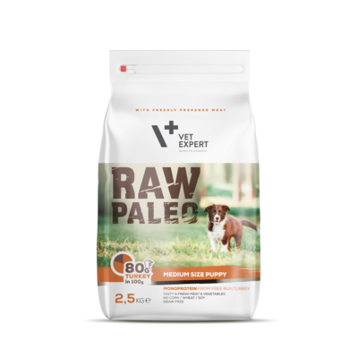 Karma medium size puppy indyk 2,5 kg Raw Paleo Vet expert