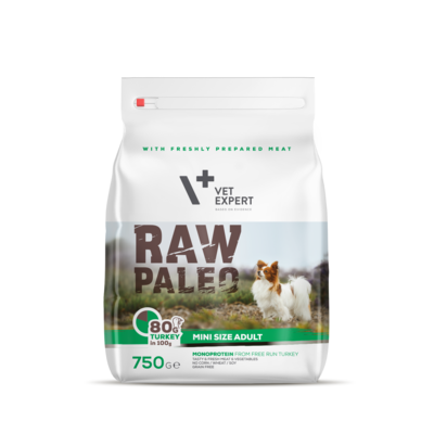 Karma mini size dorosły indyk 750 g Raw Paleo Vet expert