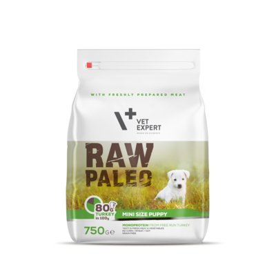Karma mini size puppy indyk 750 g Raw Paleo Vet expert