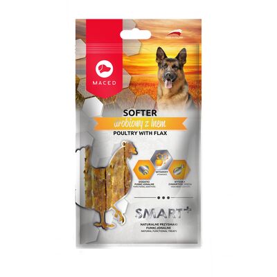 Przysmak Smart+ softer drobiowy z lnem m 90 g
