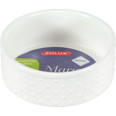 Miska gres dla gryzonia MARGOT 200 ml biała ZOLUX