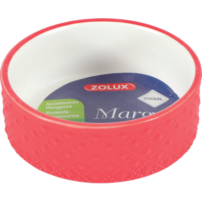 Miska gres dla gryzonia MARGOT 200 ml czerwona ZOLUX
