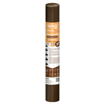 Agrowłóknina mini rolka brązowo czarna 50g 0,8 x 10 m Agrimpex