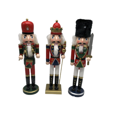 Figurka drewniana dziadek do orzechów 38 cm