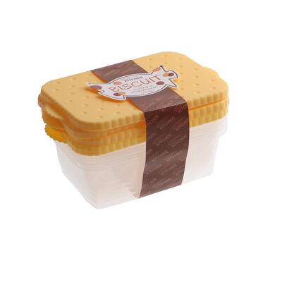 Komplet 4 pojemników Biscuit 0,6 l