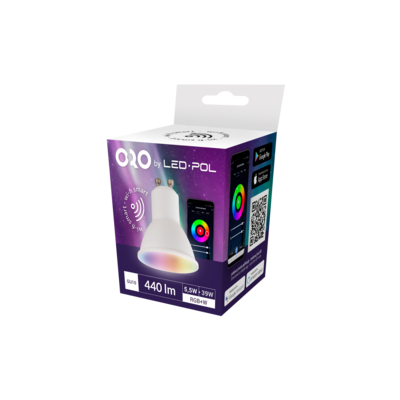 Żarówka LED ORO-GU10-WIFI-DRIVE-5,5W-RGBW