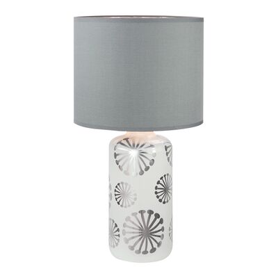 Lampka stołowa Ginger E27 1x60 W IP20 srebrny / biały