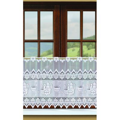 Lambrekin żakardowy biały 50 cm