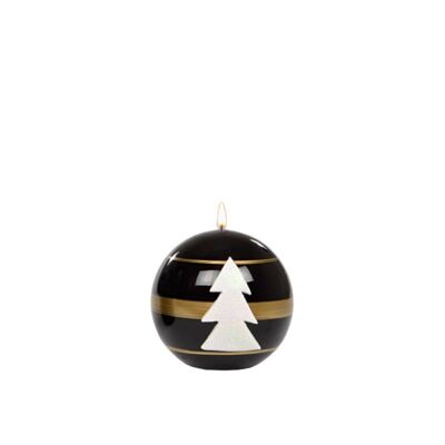 Świeca kula K-3 Christmas Light 8 cm lakier czarna