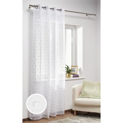 Firana z kółkami ELITE 140 x 260 cm biała