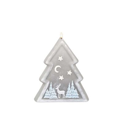 Świeca choinka B-110 Santa’s Reindeer mat popiel