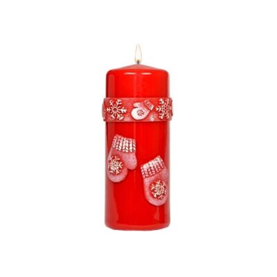 Świeca klubowa KL-5 150 x 58 Christmas Glove lakier czerwona
