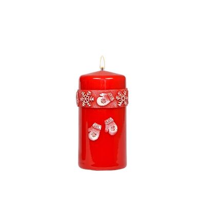 Świeca klubowa KL-4 120 x 58 Christmas Glove lakier czerwona