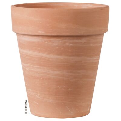 Doniczka ceramiczna Vaso Alto Duo Bianco 26 cm ceglana
