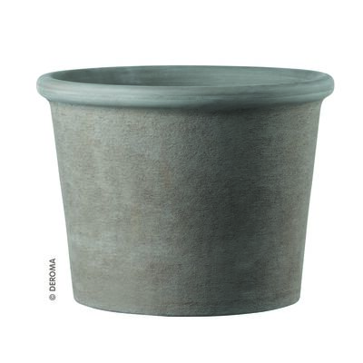 Doniczka ceramiczna Cilindro Bordato Primitivo GRAFITE 33 cm