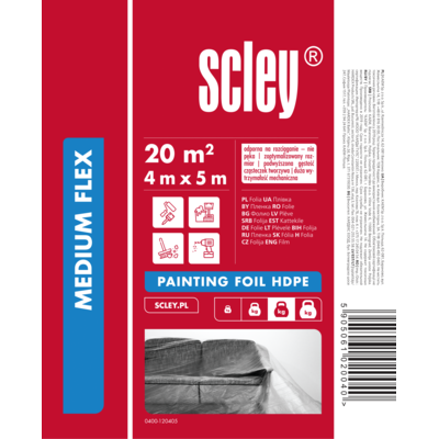 Folia Scley 4 x 5 m HDPE Medium Flex 0,01 mm