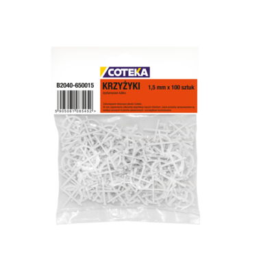 Krzyżyki dystansowe kółko 1,5 mm 100 sztuk
