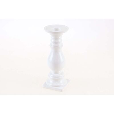 Świecznik ceramiczny 25 cm biały