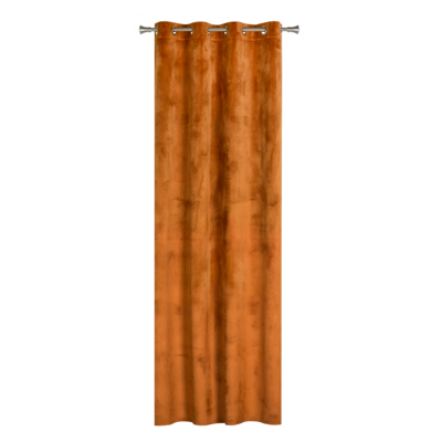 Zasłona z kółkami VELVET 140 x 260 cm ochra