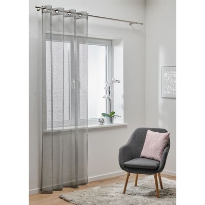 Firana z kółkami BRAVA 140 x 245 cm antracyt