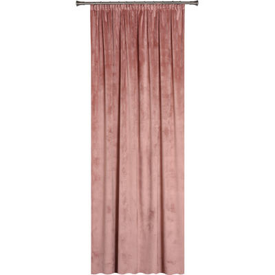 Zasłona z taśmą VELUTTO 140 x 260 cm pudrowy różowy