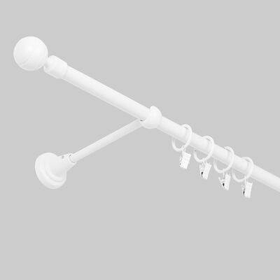 Karnisz pojedynczy 16 mm biały błysk 200 cm żabka paola