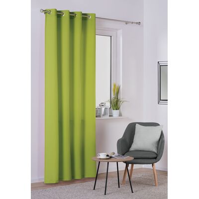Zasłona z kółkami OXFORD 140 x 260 cm limonkowa