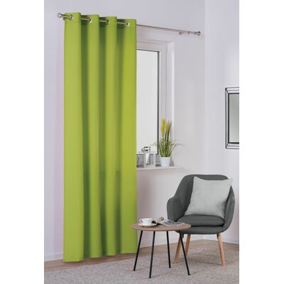 Zasłona z kółkami OXFORD 140 x 260 cm limonkowa