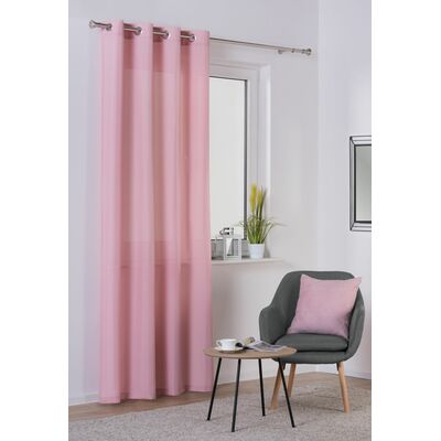Zasłona z kółkami OXFORD 140 x 260 cm różowa