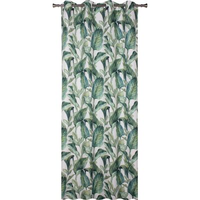 Zasłona z kółkami CALATEA 140 x 250 cm zielona