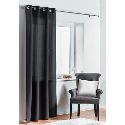 Zasłona z kółkami OXFORD 140 x 260 cm czarna