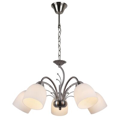 Lampa wisząca 5-płomienna Alice  E27 nikiel mat