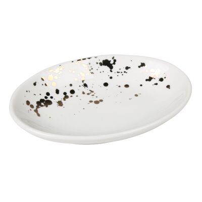 Mydelniczka SKYLIGHT 13 x 9 x 2,5 cm biało-złoty