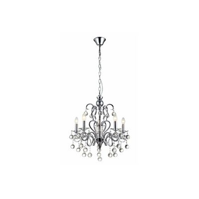 Lampa wisząca 5-płomienna Chateau E14 chrom
