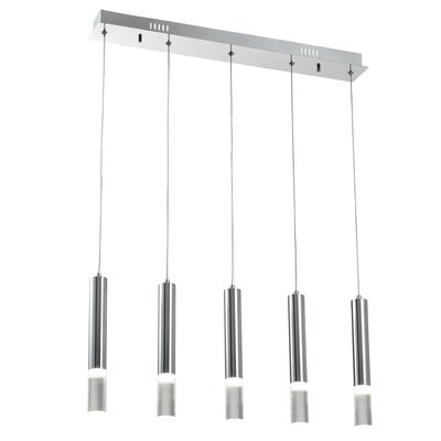 Lampa wisząca 5-płomienna Gwen chrom