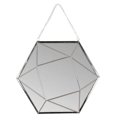 Lustro wiszące BERING 27 x 23,5 cm srebrny