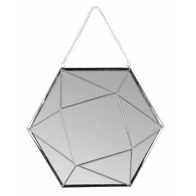 Lustro wiszące BERING 27 x 23,5 cm srebrny