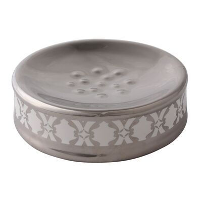 Mydelniczka GLAZE 10 x 10 x 3 cm srebrny