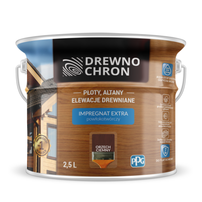 Impregnat EXTRA powłokotwórczy orzech ciemny 2,5 l