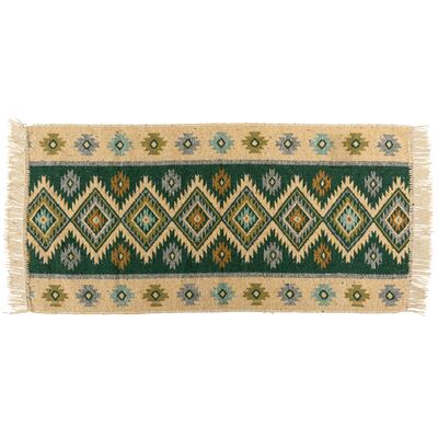 Dywan Kilim 60 x 120 cm zielony