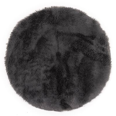 Dywan Vicuna 80 cm koło ciemny szary